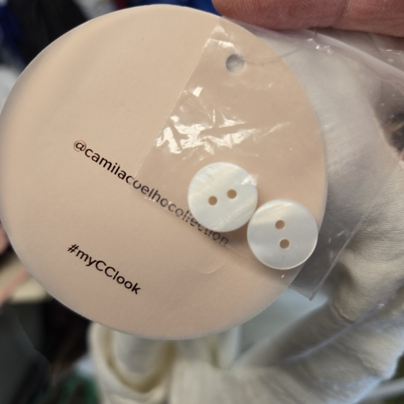 Camila Coelho White Textured Lightweight Trousers Pants New - Picture 10 of 11